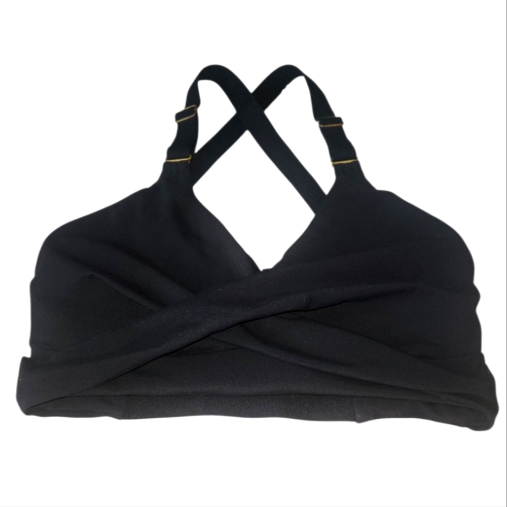 BuffBunny Black Candy Wrap Cross-Strap Bra